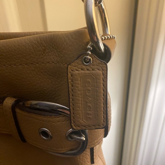 Coach Carmel Leather Zipper Duffle Crossbody Bag Vintage - Picture 3 of 12